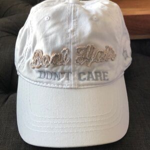 Boat Hair Don’t Care White Embroidered Cap